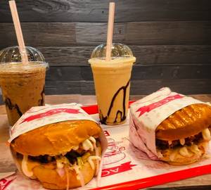 Aloo Tikki Burger + Cold Coffee