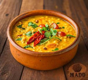 Dal lapeta with papad