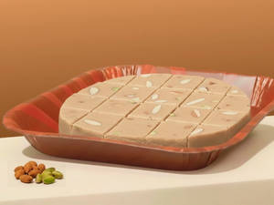 Badam Pista Kulfi Slice