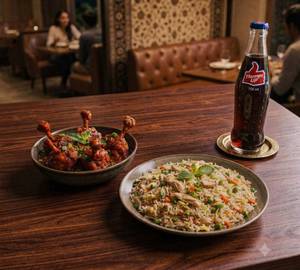 Chicken Lollipop 4Pcs + Chicken Fried Rice + Cold Drink
