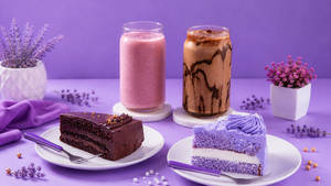 1 Lavender Pastry & 1 Belgian Pastry + 1 Lavender Shake & 1 Classic Cold Coffee Combo