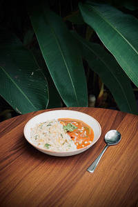 Garlic Rice Makhani Sauce Chicken