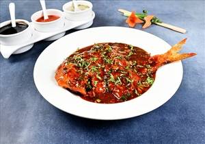Pomfret Fish in Manchurian Sauce