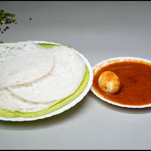Appam Egg Curry Combo