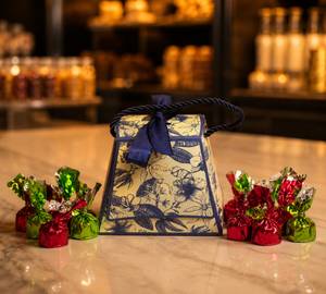 Luxury Blue Floral Chocolate Box [12 Pieces]