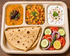 Daal Tadka Paneer Bhurji Thali