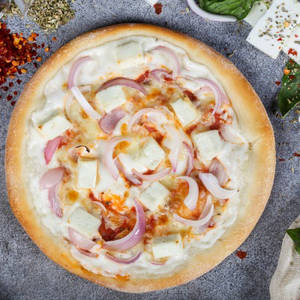 8" Creamy Paneer & Onion Pizza