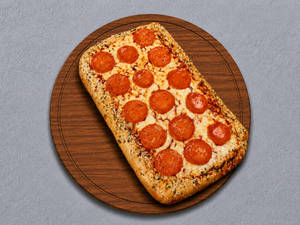 Chicken Pepperoni Pizza - Sicilian Thick Crust