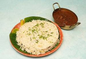 Telangana Daawat(Bagara Rice + Mutton Curry)