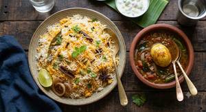 Plain biryani [400 grams]+Egg Kumabu