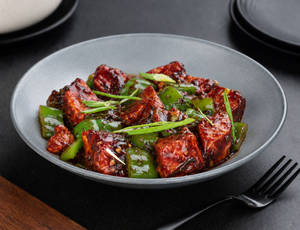 Jain Chilli Paneer Tangra Style [Dry]