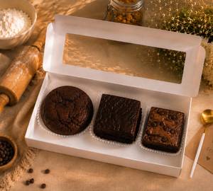 Choco Lover Combo- 1 chocolate brownie , 1 chocolate cookie and 1 nutella brownie.