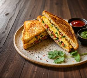 Omelette Cheese Grilled Sandwich