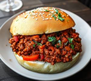 Egg Keema Pav Stuffed