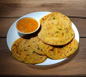 5 Plain Pratha With aalu sabzi