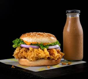 Fried Chicken Snacker Burger Cold Coffee Combo