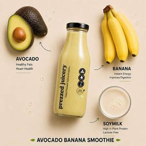 Avocado Banana Smoothie [300 ML, 320 Kcal | Bit Sweet]