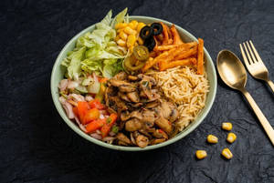 Mushroom Fiesta Rice Bowl