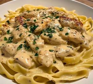 Non Veg Spaghetti Pasta white sauce 