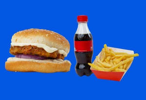 Happy Veg Burger Fries Coke Combo