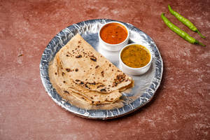 3 Pulka + Veg Curry + Dall