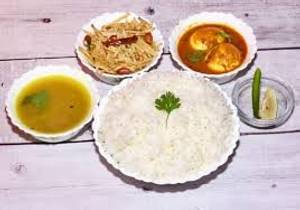 Veg Thali With Egg Curry [2 Eggs]