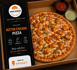 BUTTER CHICKEN Pizza PIZZA