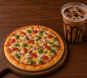 Pizza With Cold Coffee