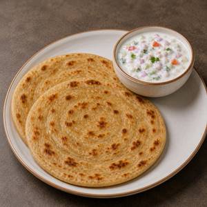 Plain Paratha (2 Pc) + Mix Raita