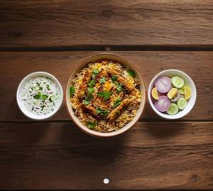 Chicken Kabab Biryani [Serves 4]