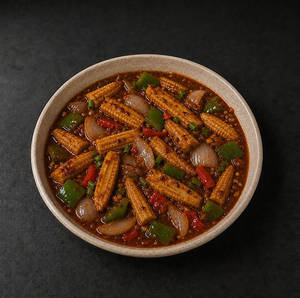 Baby Corn Chilli Gravy