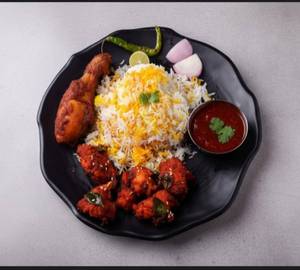 Biryani Rice + Kebab [100 grams] + Leg Piece