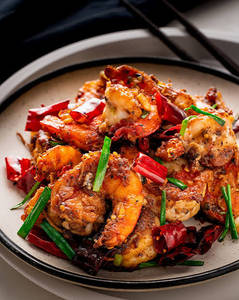 Pan Fried Prawn In Schezwan Sauce