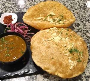 Cheese chhole with 2 bhature