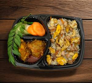 Egg Chicken Fried Rice With Chicken Kasha 1 Pcs Thali