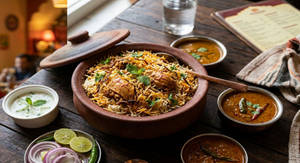 Hyderabad Chicken Dum Biryani+ Double Star Chicken(half)