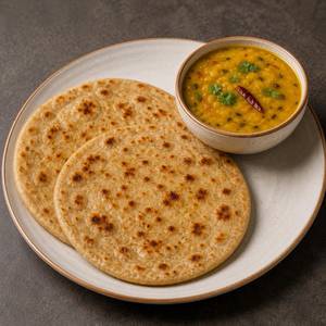 Plain Paratha (2 Pc) + Yellow Dal Fry