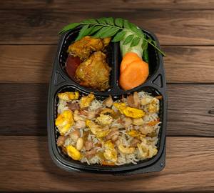 Egg Fried Rice With Chicken Kasha 1 Pcs Thali