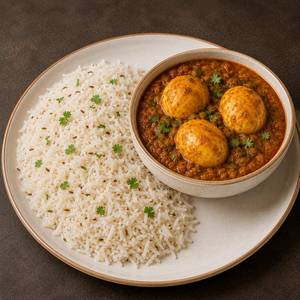 Jeera Rice + Egg Bhujia (3 Pc Egg)