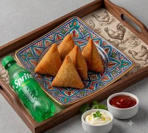 Combo Chicken Breaded Samosa 5-Pieces & Sprite 250Ml