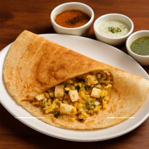 Desi Ghee Paneer Onion Masala Dosa