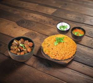 Plain Biryani + Beef Double Fry