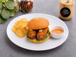 Cheesy Potato Desi Burger