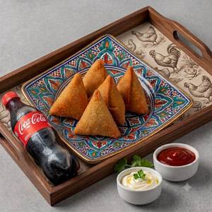 Combo Chicken Breaded Samosa 5-Pieces & Coca Cola 400Ml