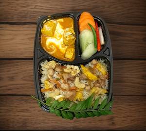 Egg Chicken Fried Rice With Paneer Masala 4 Pcs Thali