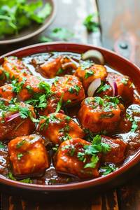 Paneer In Sezwan Sauce (Gravy)