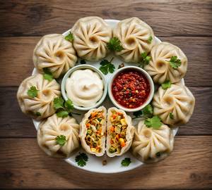 Veg Steam Momos 8 Pieces