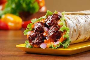 American BBQ Chicken Burger Wrap