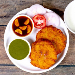 No Onion No Garlic Aloo Tikki Plate