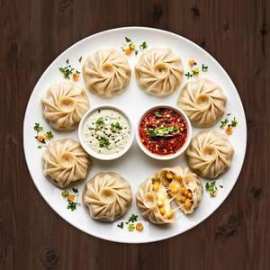 Cheese Corn Steam Momos 8 Pieces
